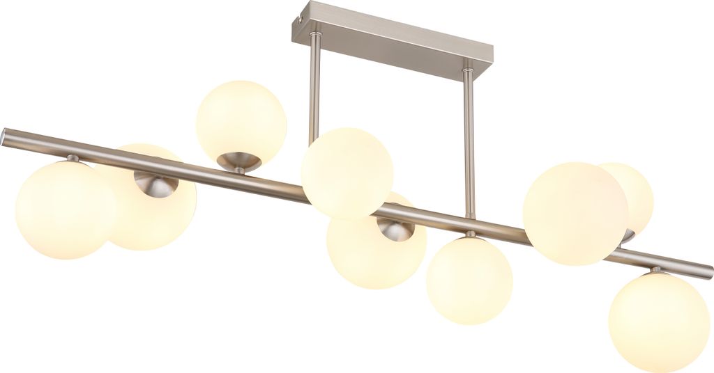 Globo Lighting|Deckenleuchte Metall Nickel matt, 9x G9 LED