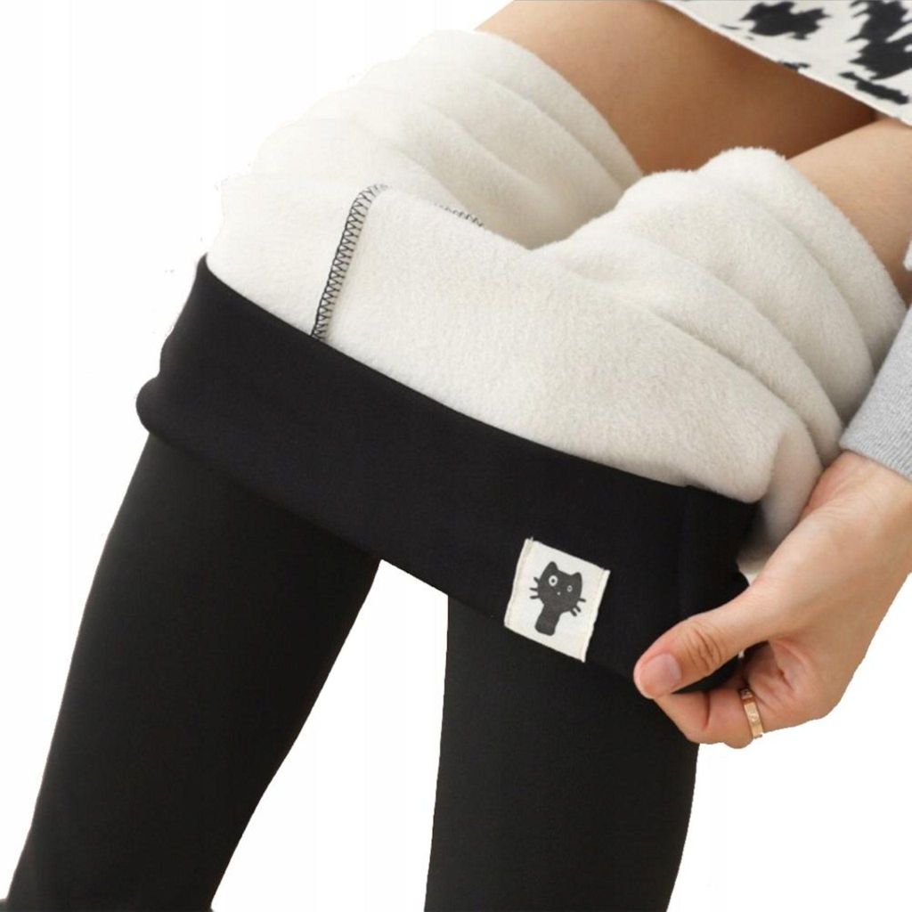Leggings - fur Damen - Gefüttert - Mit Fell - Hoher Bund - Produktbild 