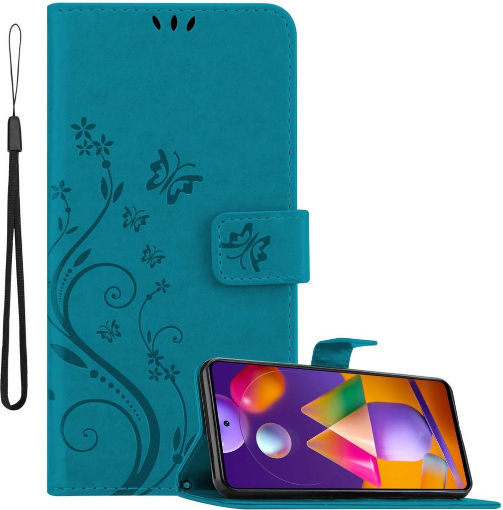 Kryt Cadorabo pro Samsung Galaxy M31s v barvě FLORAL BLUE Obrázek produktu 
