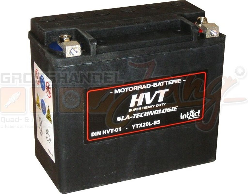 intAct Bike-Power Motorradbatterie HVT YTX20L-BS 12V 20Ah HVT-01