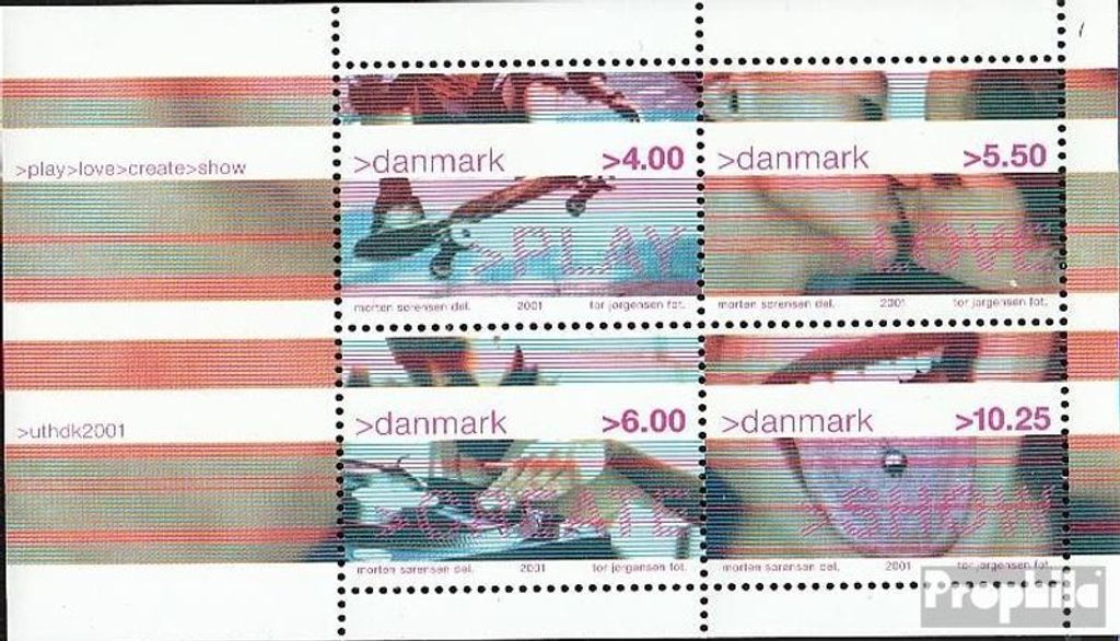 Briefmarken Dänemark 2001 Mi Block16 (kompl.Ausg.) postfrisch Jugend