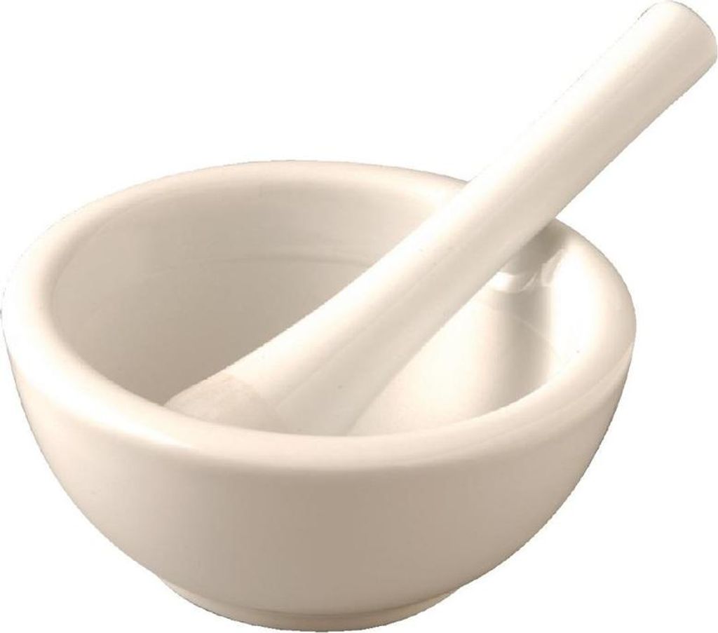 Vogue Mörser und Stößel Set 11cm weiß