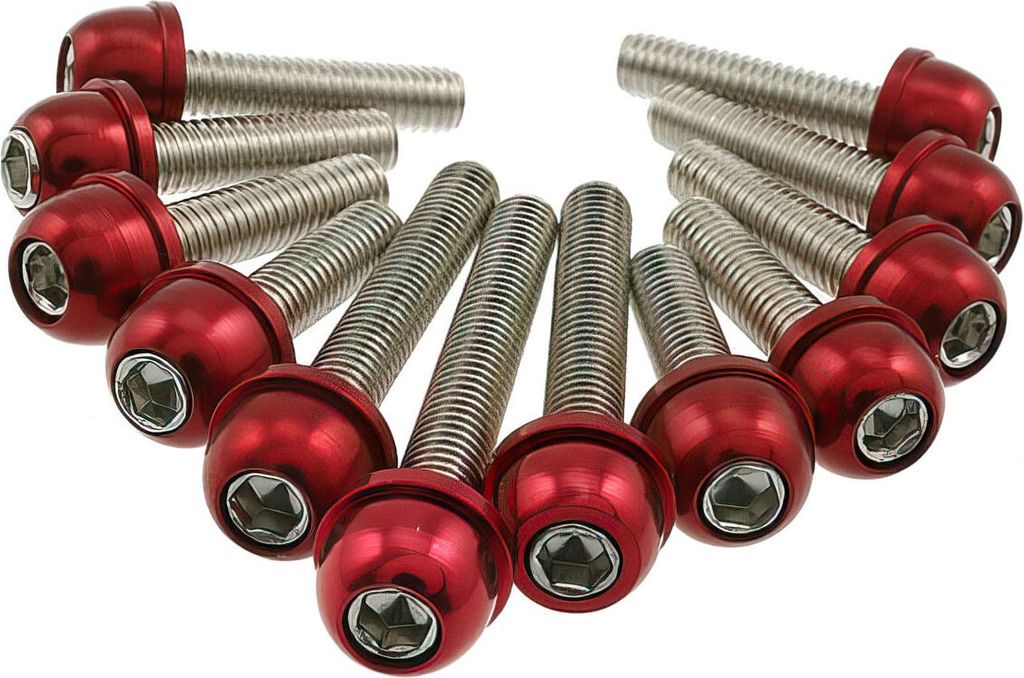 Motorgehäuseschraubensatz M6 STR8 Rot für Minarelli