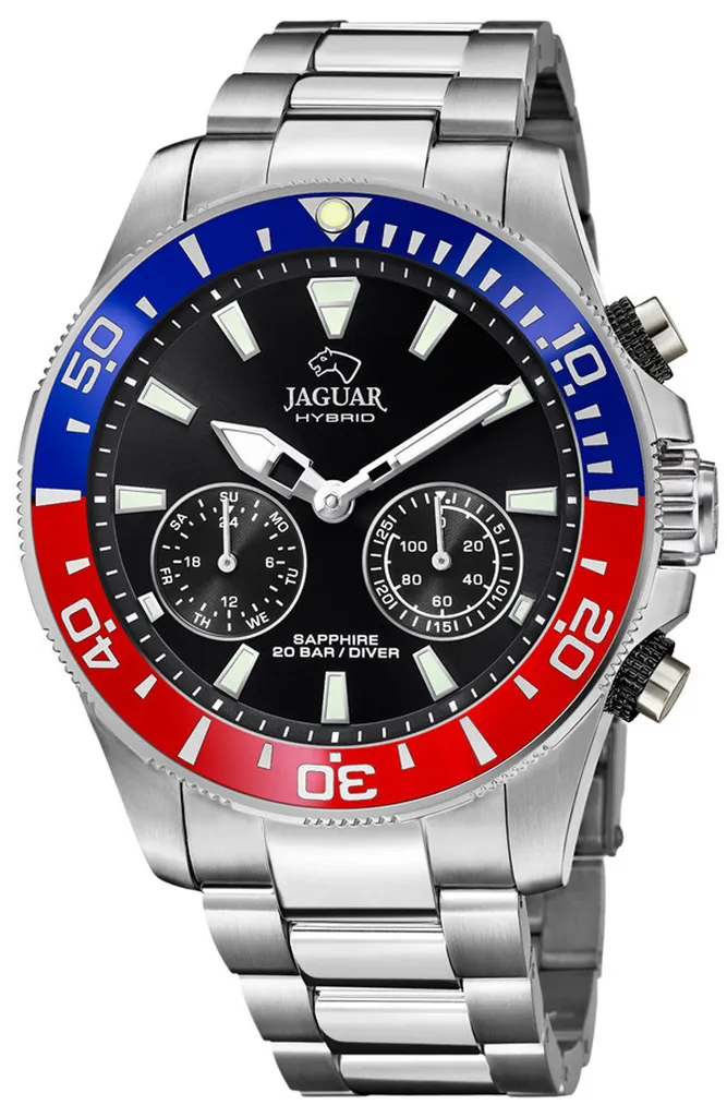 Jaguar Connected J888/4 Montre Chronographe Homme Hybride Étanche 200m