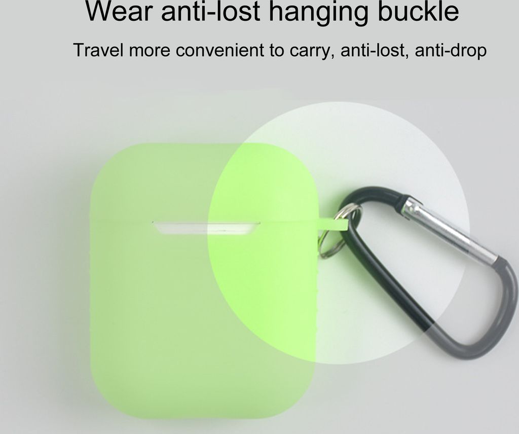 Gehäuse Anti-fallender waschbarer Silikon Weiche Earphone Box für AirPods 1/2-Hellgelb