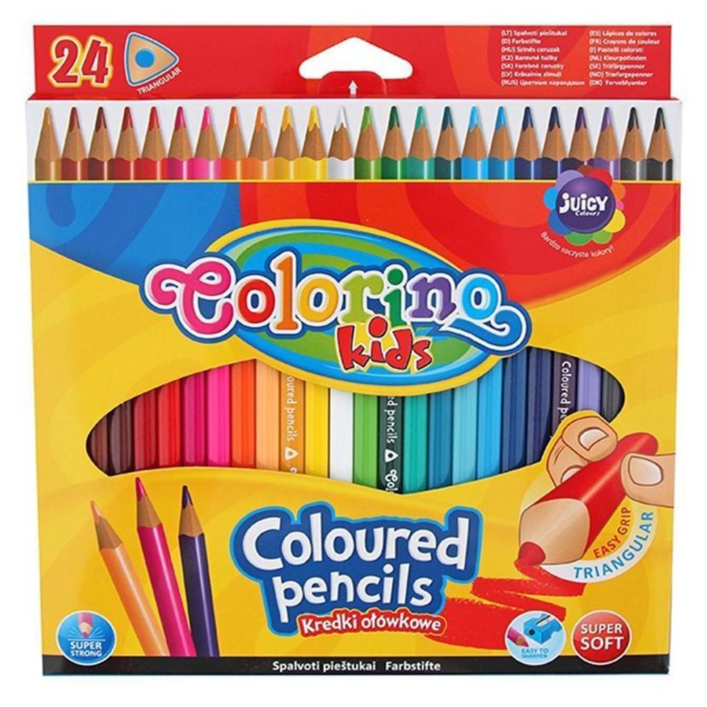 Dreieckige Bleistifte 24 Farben Colorino 51828PTR Produktbild 