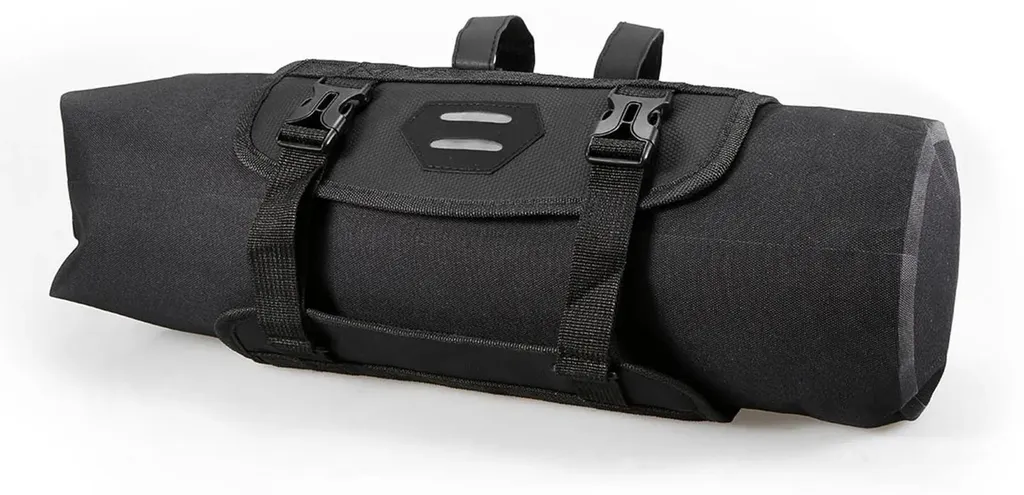 Sacoche de guidon de vélo étanche en nylon noir grande capacité de 5L