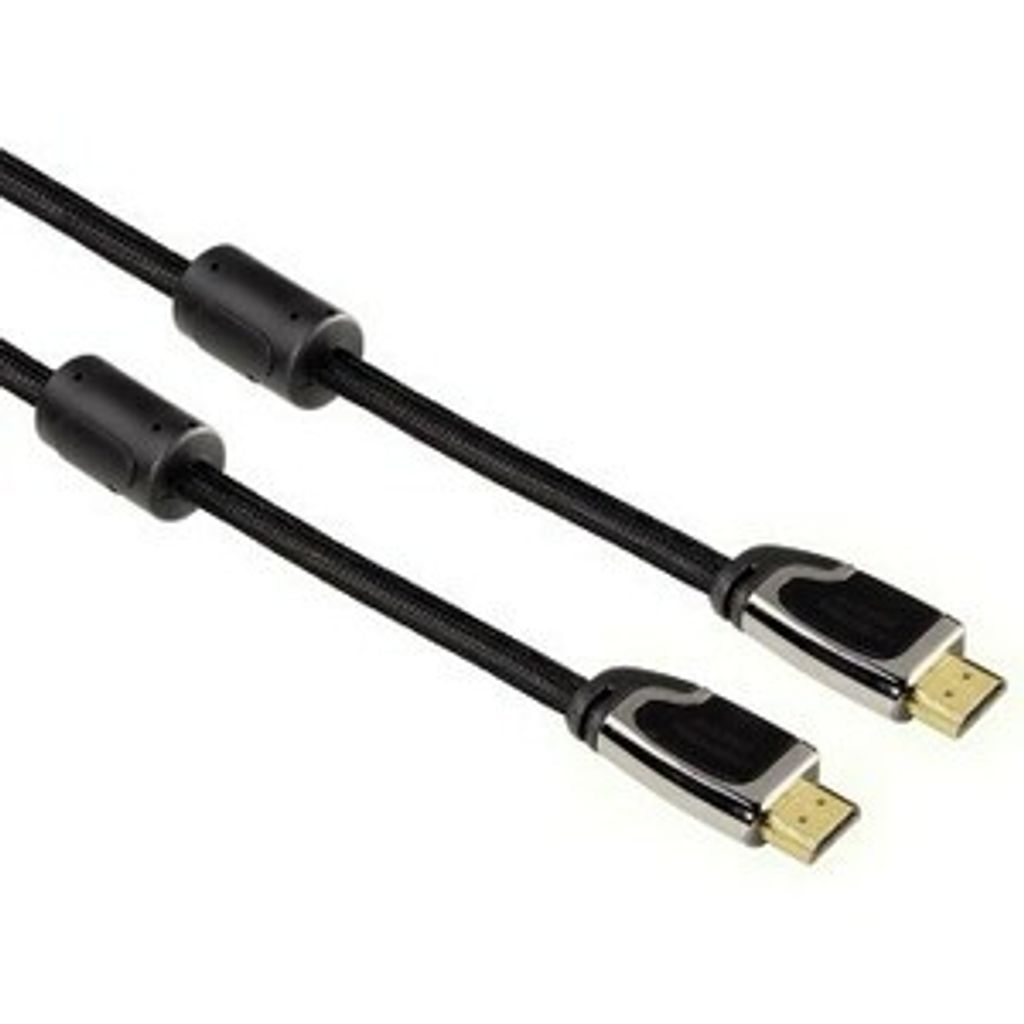 Hama 3 m HDMI AV-Kabel für Spielkonsole, TV - 1 - Zweiter Anschluss: 1 x 19-pin HDMI Type A Digital Audio/Video - Male - Abschirmung - Golden Besc...