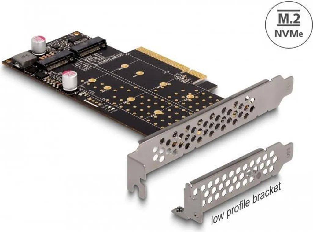 Solution Bifurcation PCIe x8 pour SSD M.2 NVMe via Carte Delock M.2