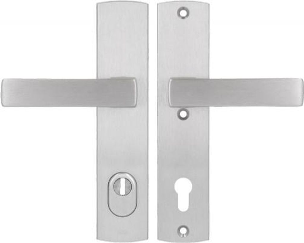 Axa Apollo Premium 92 WB Griff, Klasse 3, mit FLEX-Einsatzschutz (Brandschutz), Farbe F6 - Edelstahl (Türstärke 74-83 mm)