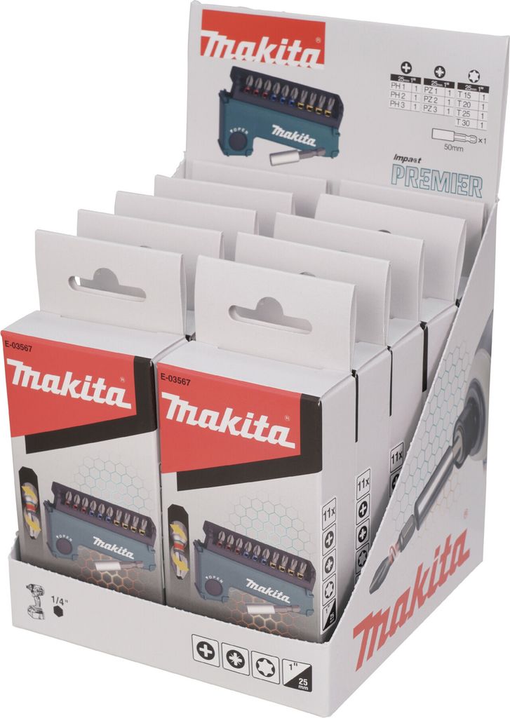 Makita Display Torsion Bitset 11tlg. - E-03567-10