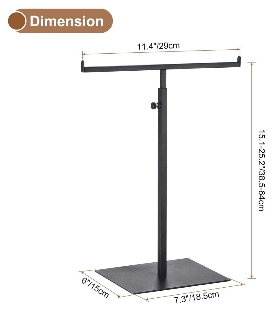 Taschenst?nder Geldb?rse Display Stand T F?rmig Metall 2 Stš¹ck Verstellbare Handtaschenst?nder Doppelterer Hakenhalter Halskette Organizer fš¹...