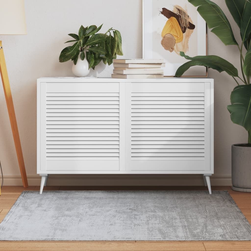 Lamellentüren 2 Stk. Massivholz Kiefer Weiß 61,5x59,4 cm , Schranktüren Design 2024