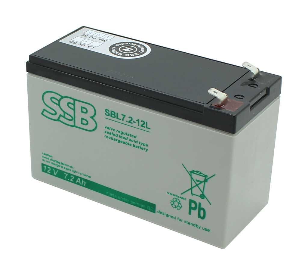 SSB SBL7.2-12L, batería de 12V y 7.2Ah, con terminales Imagen del producto 
