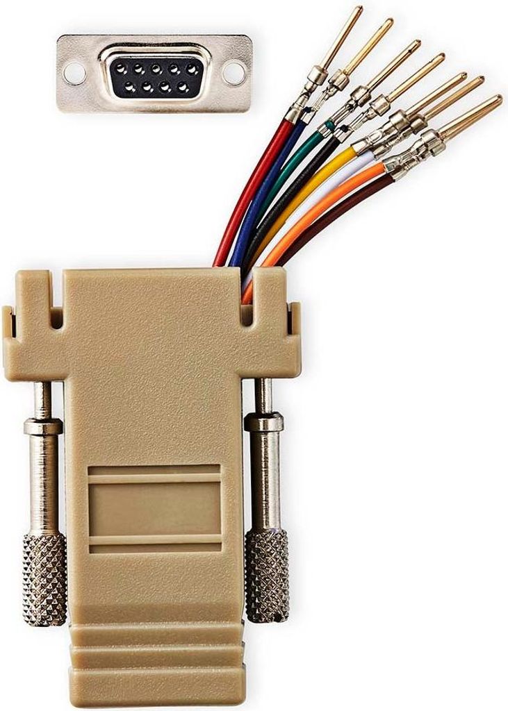 Nedis Serieller Adapter - Adapter - D-SUB 9-Pin Stecker - RJ45 Buchse - Vernickelt - Elfenbein - Box