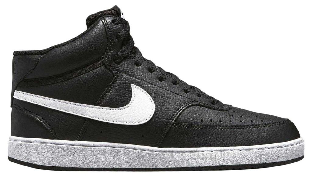 Nike - "Court Vision Next Nature" High Top Turnschuhe für Herren, Synthetischer Stoff, Hoch geschnitten GT23195 (39 EU) (Schwarz/Weiß)
