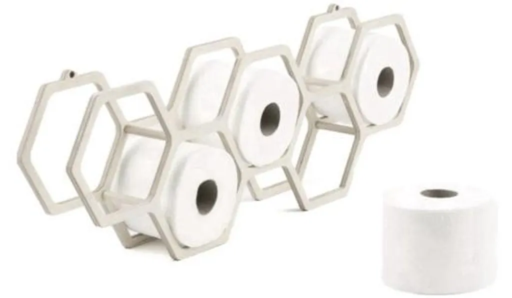 Dévidoir papier toilette mural en bois véritable de qualité premium