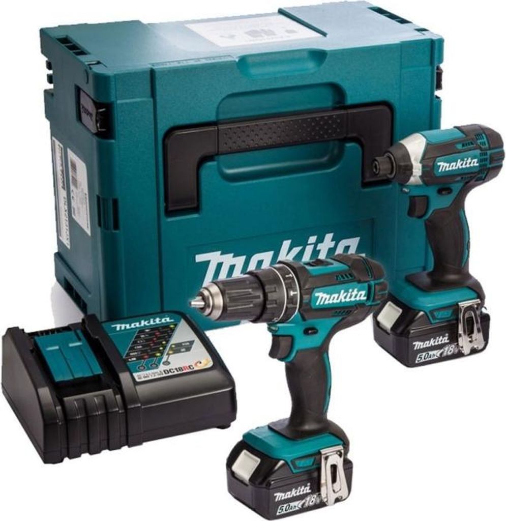 Makita DLX2131TJ, Akkuschrauber, Schwarz, Türkis, 62 Nm, Produktbild 