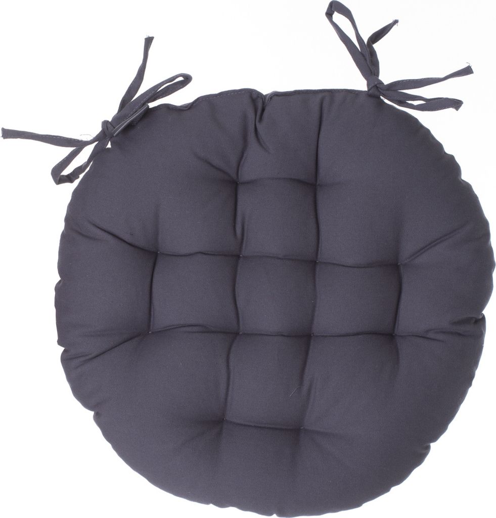 Stuhlkarree rund schiefergrau d38cm - Atmosphera créateur d'intérieur