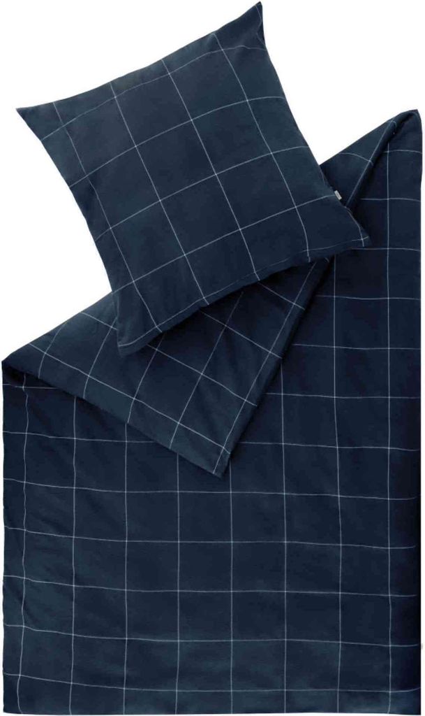 ESPRIT Flanell Bettwäsche CHECK Navy 200 x 200 cm