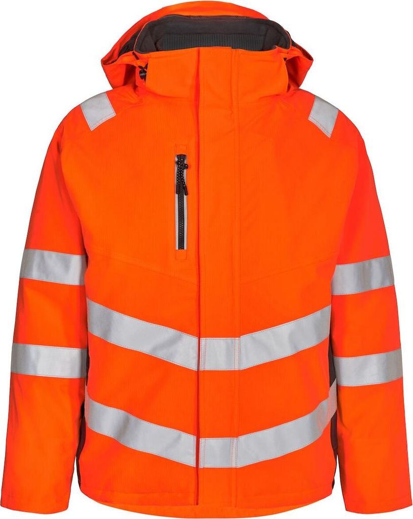 F. Engel Safety Winterjacke, Orange/Anthrazit Grau, Gr. 2XL