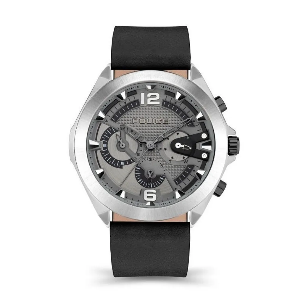 Orologio Police Zenith PEWJF2108701 Uomo 48mm Pelle Nera | Prezzo Offerta