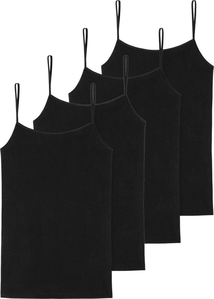 Schiesser 4er Pack 95/5 Organic Baumwolle Spaghetti Top Optimaler Tragekomfort dank natürlicher Baumwolle und Elasthan, Praktischer Mehrfachpack, ...