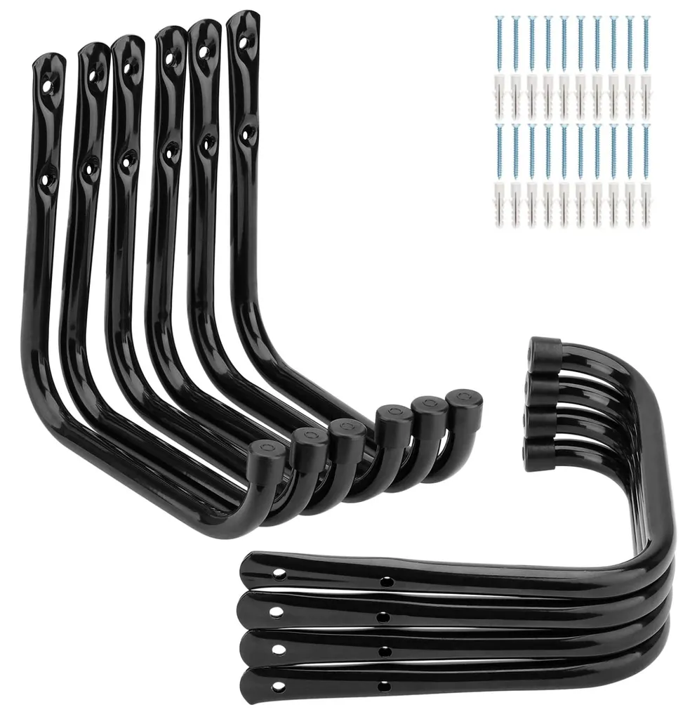 Crochet pour suspendre échelle et vélo lot de 10 supports garage 17cm