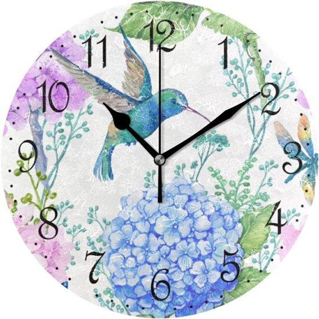 Silent Decorative Wall Clock 25 x 25 cm Batteriebetrieben für Wohnzimmer Küche Bad Badezimmer Schlafzimmer