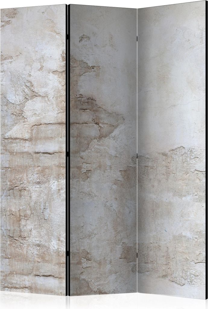 3-teiliger Doppelseitiger Vlies Paravent - Stony Story 135x172 cm Muster f-C-0139-z-b