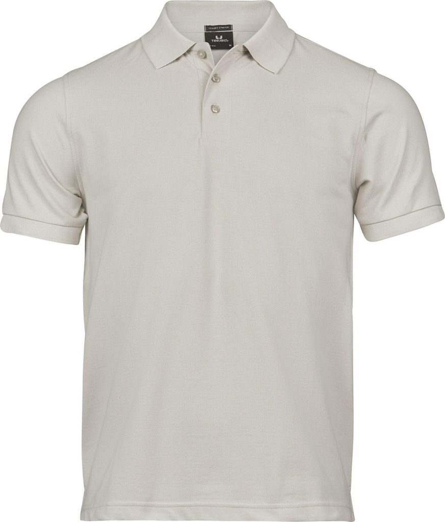 Tee Jays Herren Luxury Stretch Polo-Shirt, Kurzarm BC3305 (3XL) (Zementgrau)