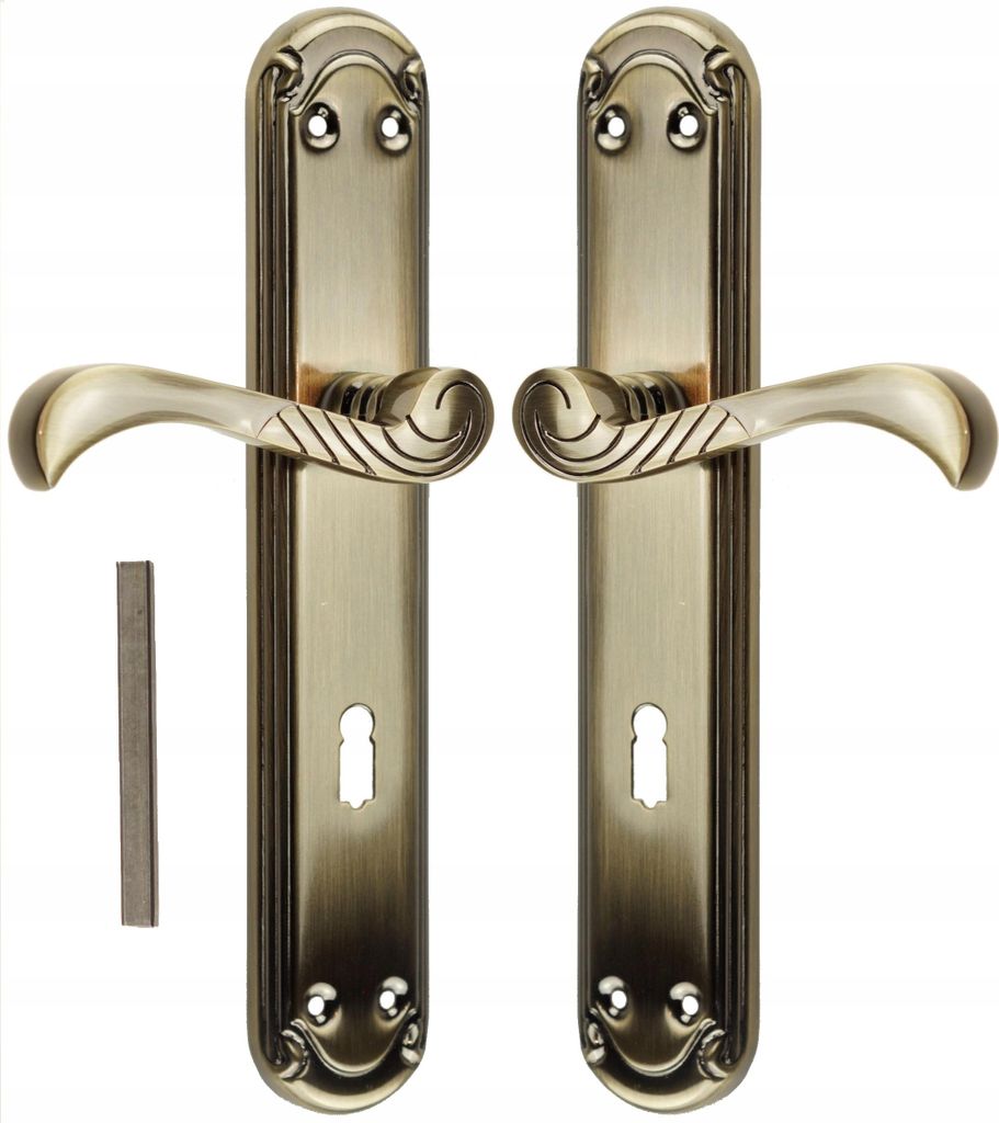 Türgriff Türbeschlag Haustürgriff FEINZ 72 mm - Schlüssel - Patina Casablanca - stilvoll - langlebig - modern