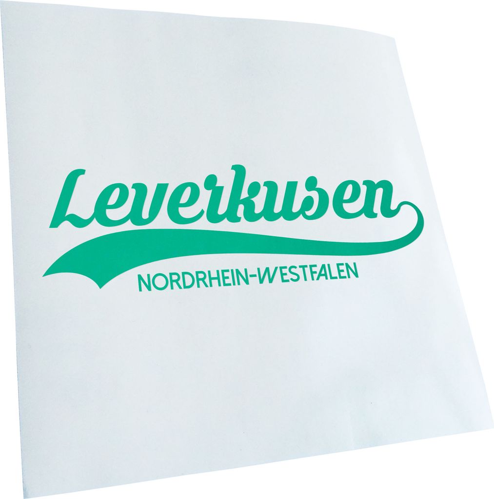 Kiwistar - Autoaufkleber - Leverkusen Nordrhein-Westfalen - Türkis - 60x18cm - Aufkleber für Auto, Laptop, Fahrrad, LKW, Motorrad mehrfarbig JDM ...