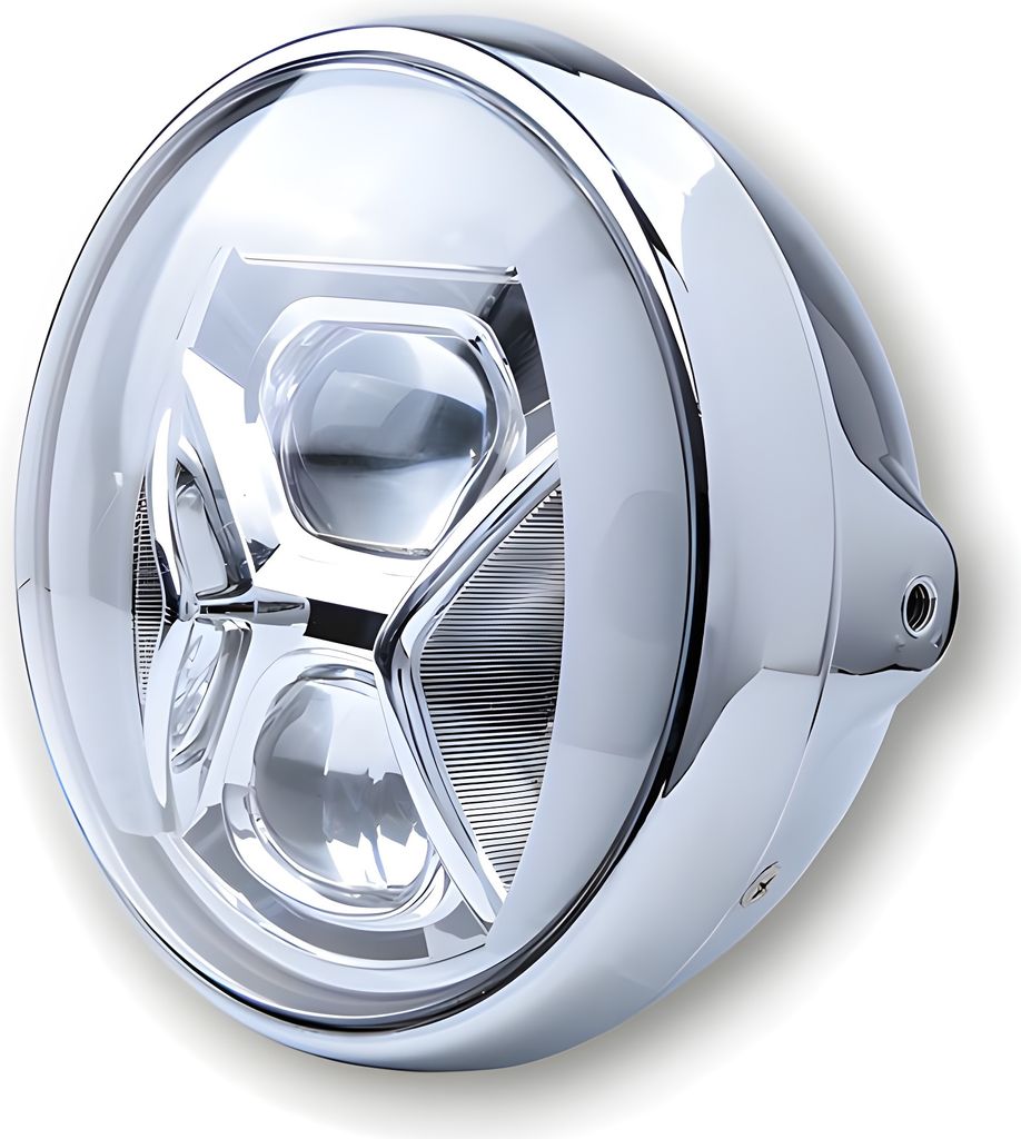 HIGHSIDER 7 Zoll LED Scheinwerfer BRITISH-STYLE TYP 8 mit TFL, Kurvenlicht