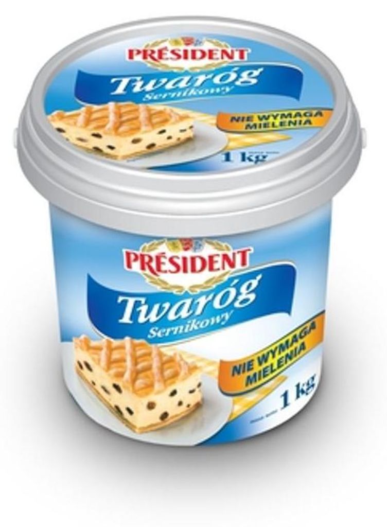 Twaróg Sernikowy President 1Kg Wiaderko Zdjęcie produktu 