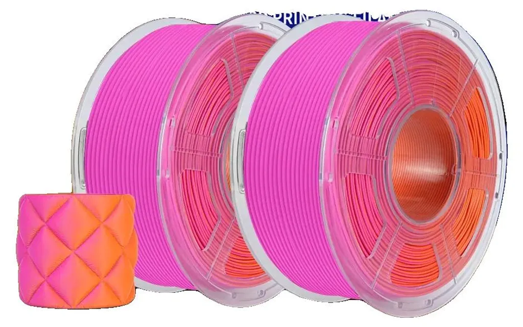 Filament PLA orange-rouge 1.75mm pour imprimante 3D haute fluidité