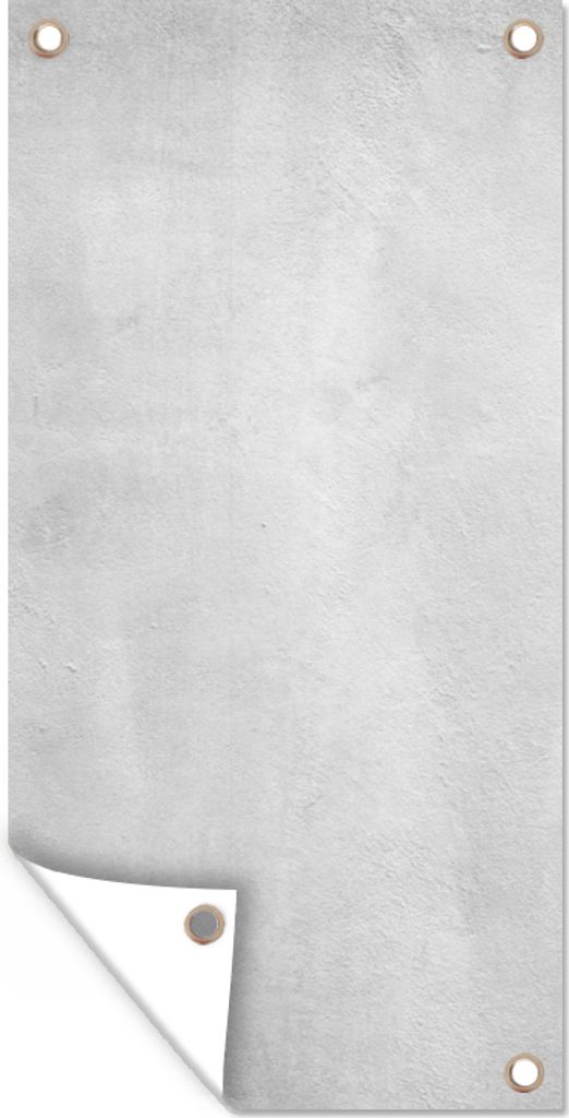 MuchoWow 40x80 cm Outdoor-Poster Gartendeko Sichtschutz Garten Poster für den Garten Beton - Grau - Zement - Industriell - Strukturiert