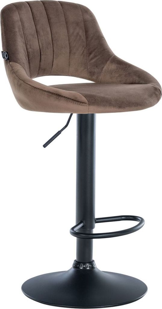 Barhocker Milet Samt schwarz braun