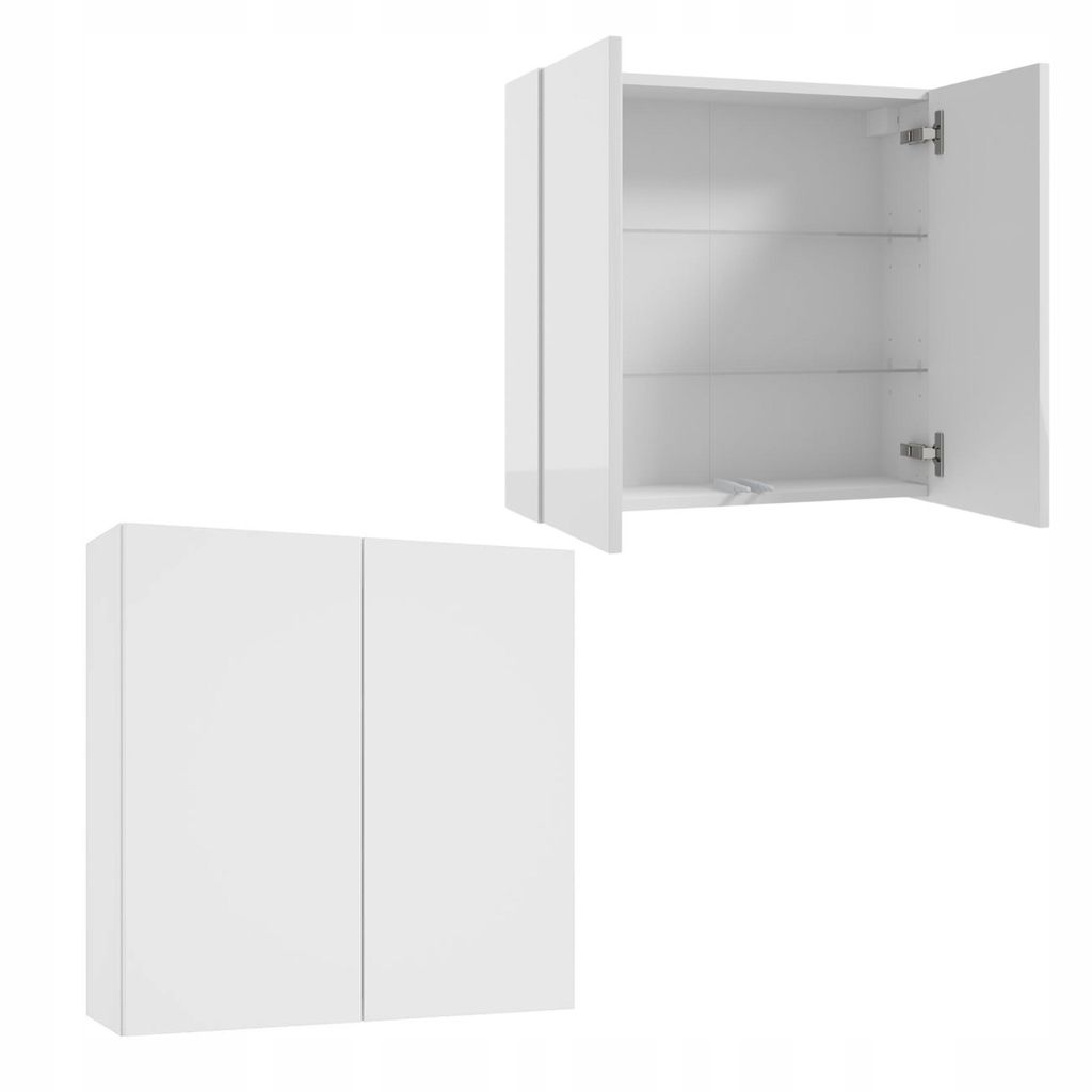 Stamar hangkast voor de badkamer, wit, hoogglans, 60 x 90 x Productafbeelding 