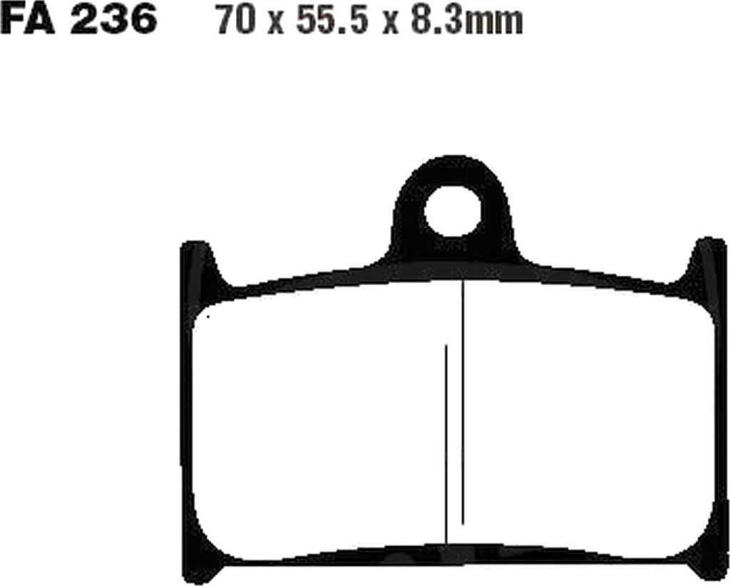 Bremsbeläge Vorderrad für Triumph Masterblaster 955 SS Baujahr 1996-1997 Bremsklotz von EBC - Neu