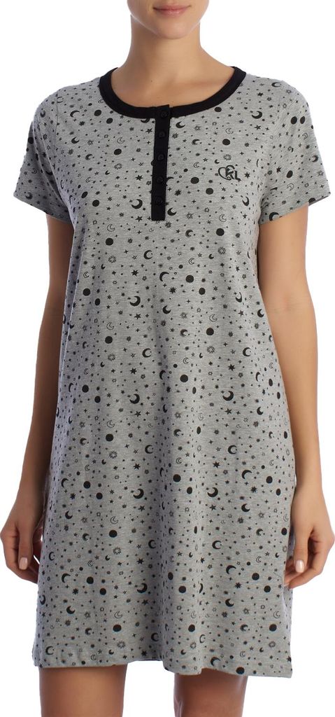 Kisses&Love Damen Kurzarm-Nachthemd aus Baumwolle KL45000