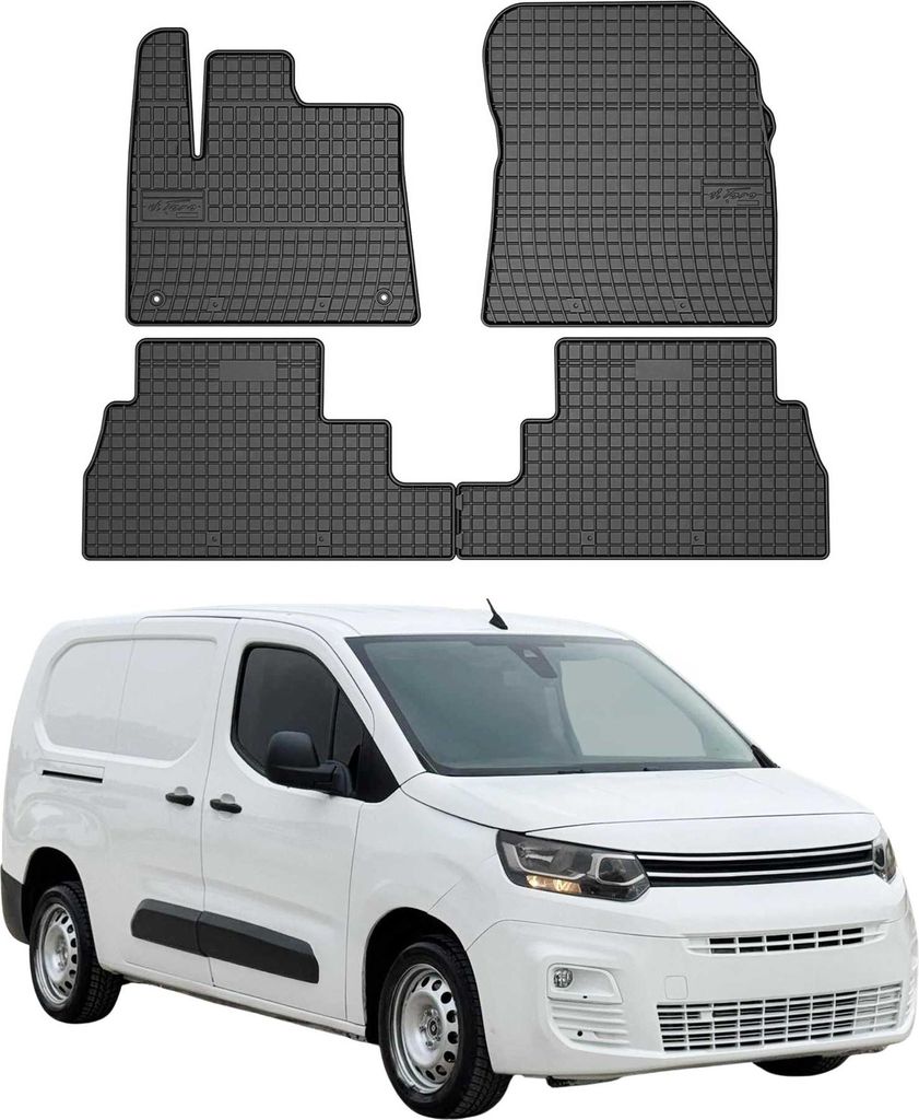 OMAC Gummi Fußmatten für Opel Combo / Combo E 2018-2025 Automatten Schwarz 4tlg