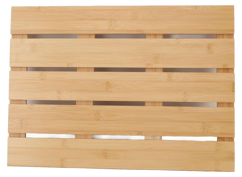 Bambus-Badematte Bon Slip, multifunktionale, leicht zu reinigende Dusche für Badezimmer