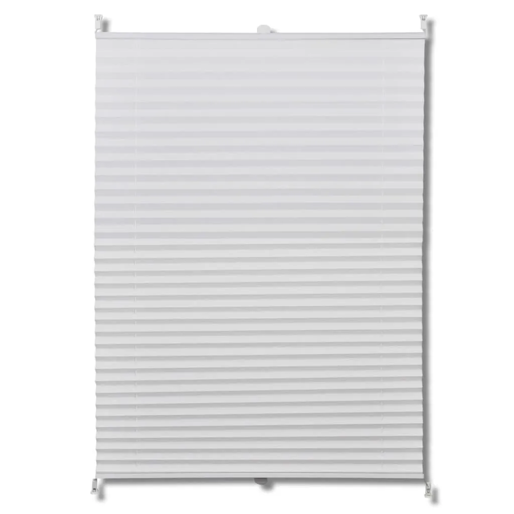 Store plissé blanc 40x150cm pour isolation visuelle et déco de bureau