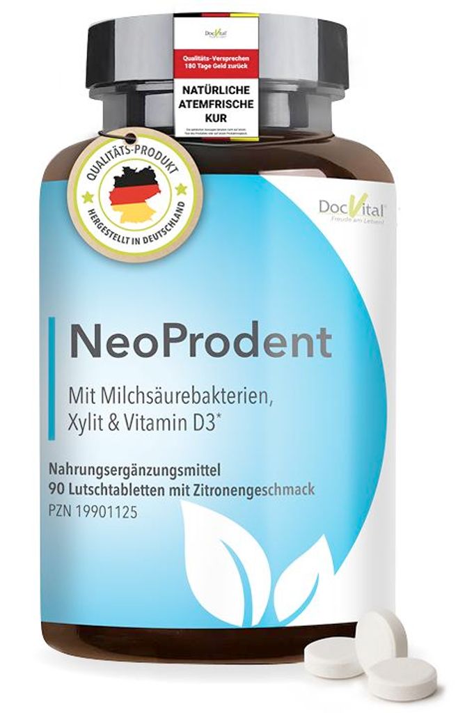 DocVital® NeoProdent – Mundgeruch bekämpfen Lutschtabletten Produktbild 