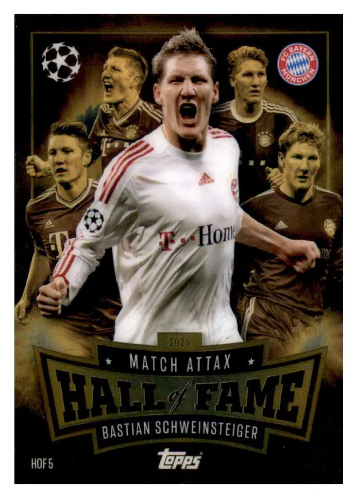 Carte brillante Schweinsteiger HOF5 Match Attax Hall of Fame Topps