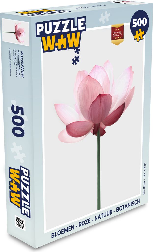MuchoWow Puzzle 500 Teile Blumen - Rosa - Natur - Botanisch - Denken - Spiel - Toy