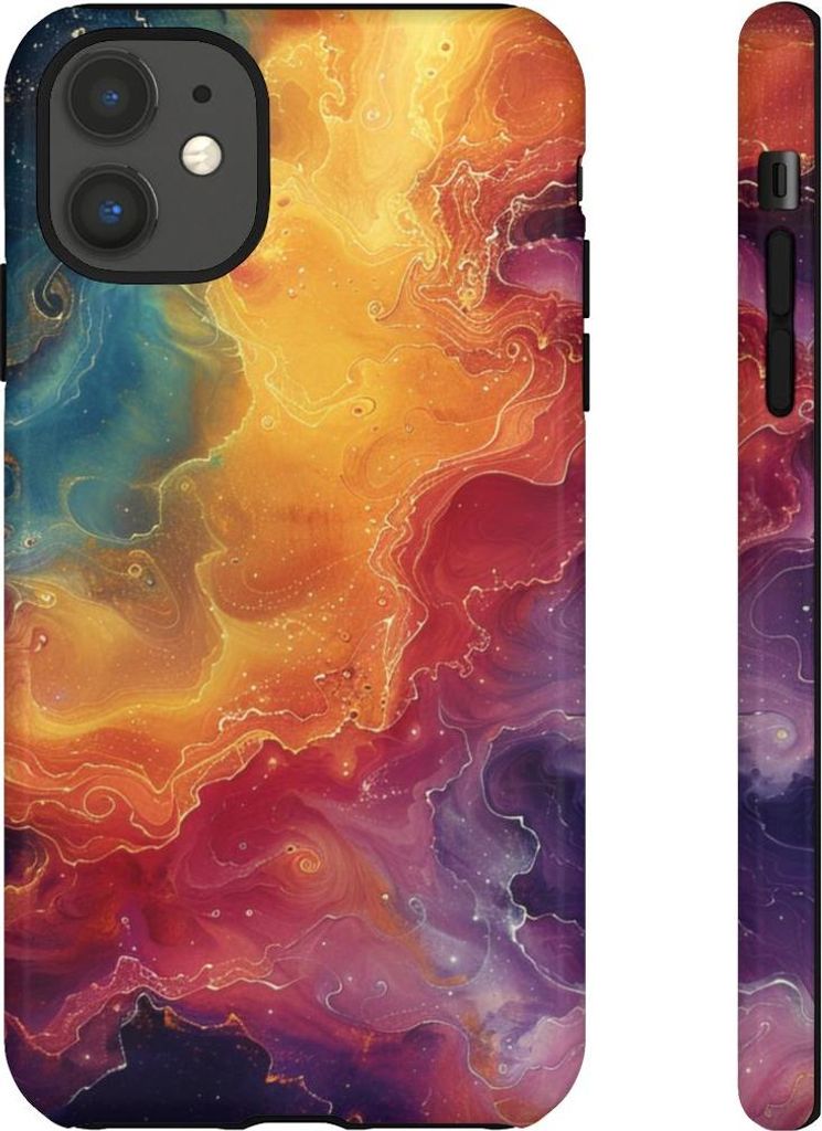 Bunte kosmische Nebelkunst – Hülle Kompatibel mit iPhone 11