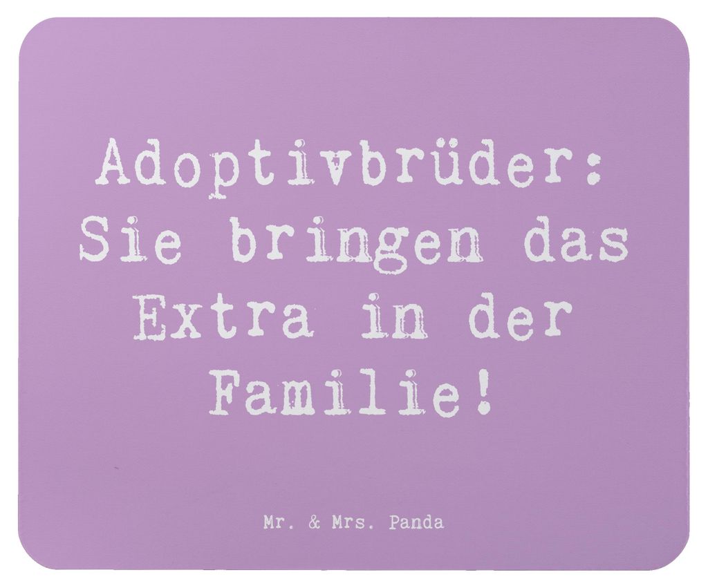 Mr. & Mrs. Panda Mauspad Spruch Adoptivbrüder Extra - Lavendeltraum - Geschenk, Mousepad, Handarbeit, Familie, handgemacht, pc, Mouse Pad, mousema...