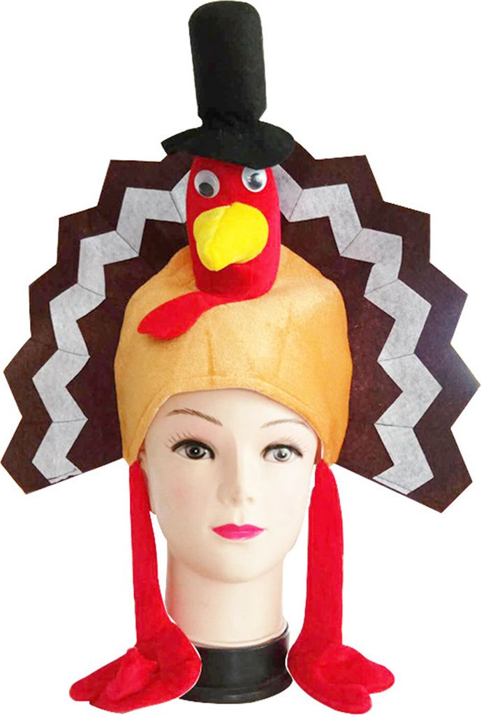 Truthahnhüte Neuheit süße Samt Baumwolle Thanksgiving Truthahn Kostüme Hüte für Festivaldekoration